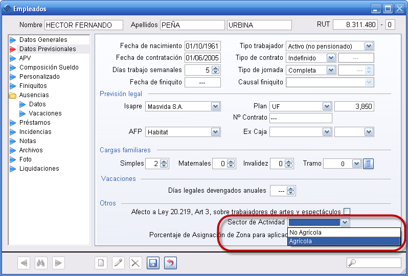 Sector de Actividad