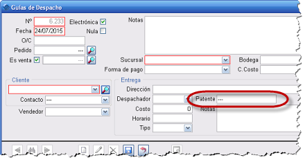 Patente Guía de Despacho