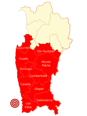 Comunas zona catastrofe