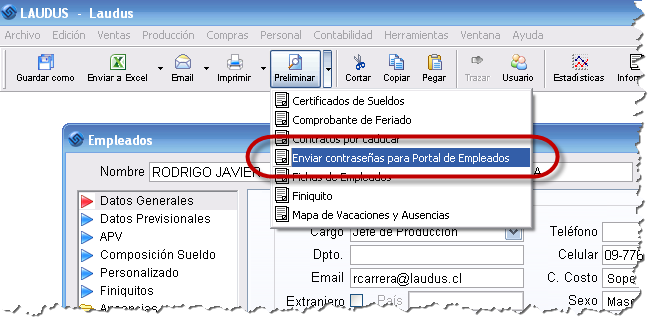 Portal Empleados Cambio Clave