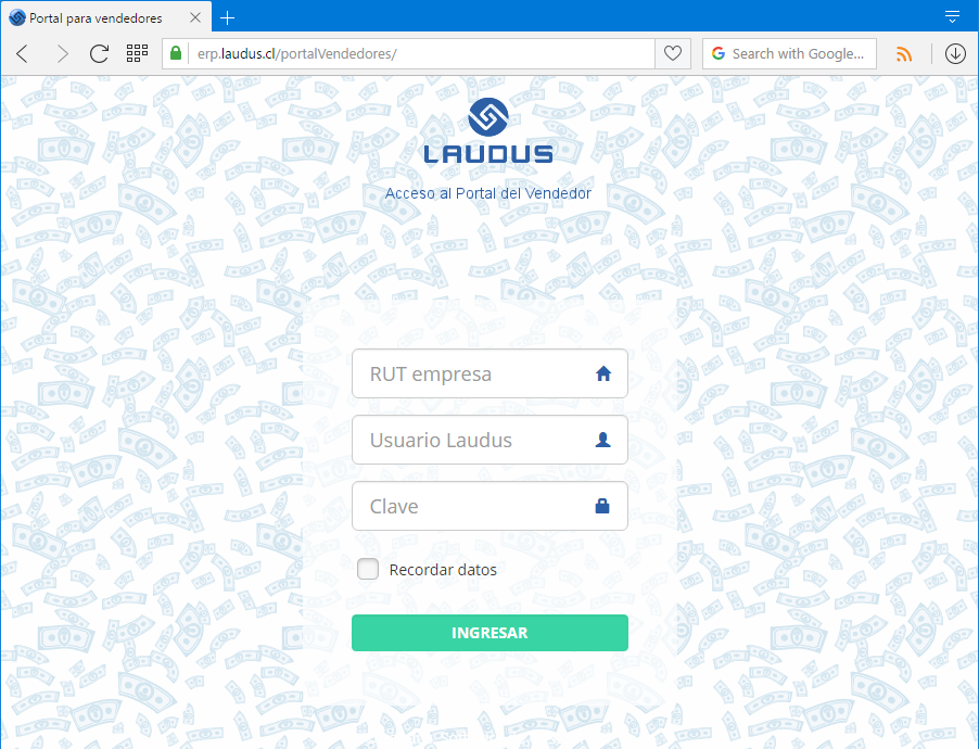 Acceso Portal Vendedores Laudus