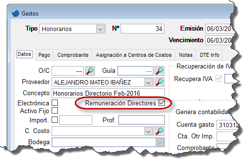 Honorarios Directores DDJJ 1879