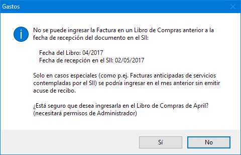 Consulta mes libros factura electrónica