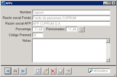 Nueva tasa AFP Cuprum